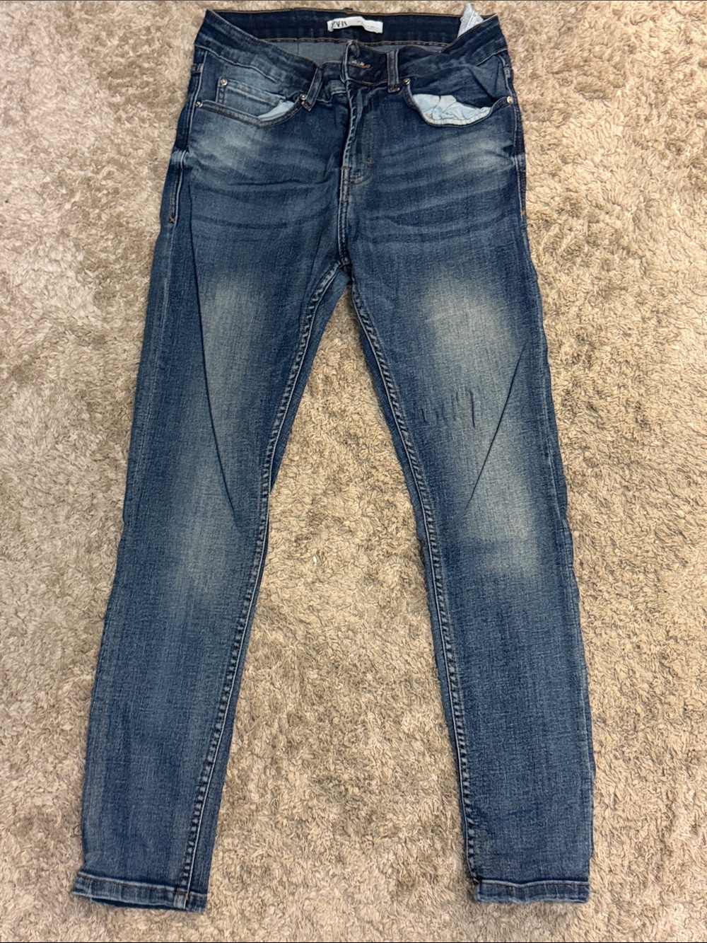 Zara Men’s Blue Slim Fit Jeans; size 31